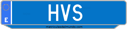 Matrícula de taxi HVS