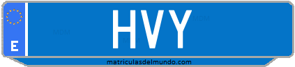 Matrícula de taxi HVY