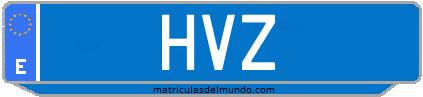 Matrícula de taxi HVZ