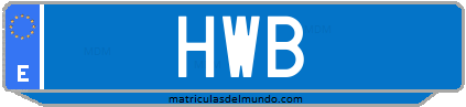 Matrícula de taxi HWB