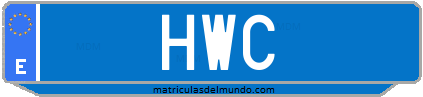 Matrícula de taxi HWC