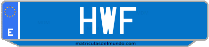 Matrícula de taxi HWF