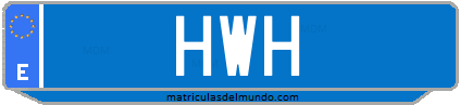 Matrícula de taxi HWH