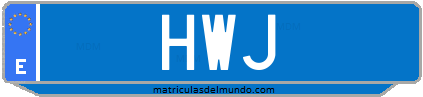 Matrícula de taxi HWJ