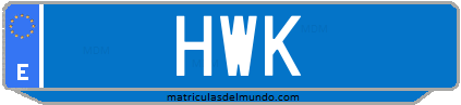 Matrícula de taxi HWK