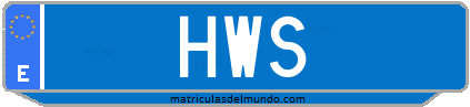 Matrícula de taxi HWS