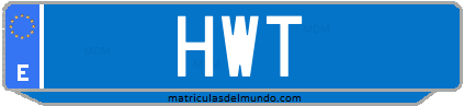 Matrícula de taxi HWT