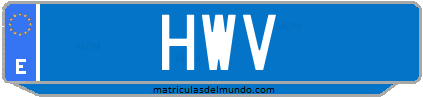 Matrícula de taxi HWV