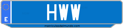 Matrícula de taxi HWW