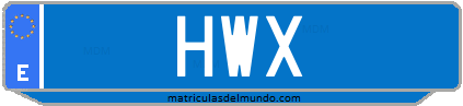 Matrícula de taxi HWX