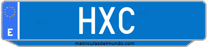 Matrícula de taxi HXC