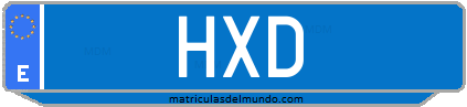 Matrícula de taxi HXD