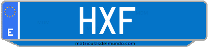 Matrícula de taxi HXF