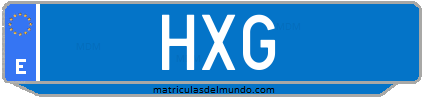 Matrícula de taxi HXG