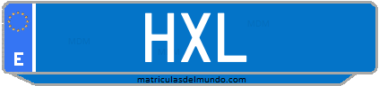 Matrícula de taxi HXL