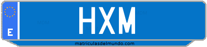 Matrícula de taxi HXM