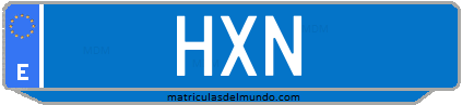 Matrícula de taxi HXN