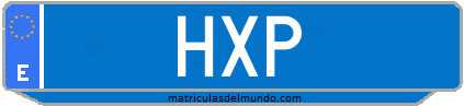 Matrícula de taxi HXP