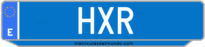 Matrícula de taxi HXR