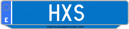 Matrícula de taxi HXS