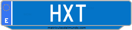 Matrícula de taxi HXT