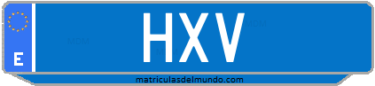 Matrícula de taxi HXV