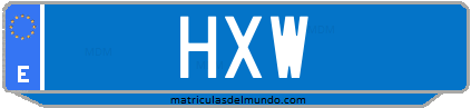 Matrícula de taxi HXW