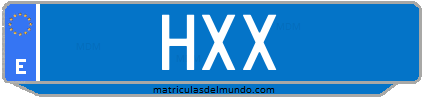 Matrícula de taxi HXX