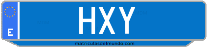 Matrícula de taxi HXY