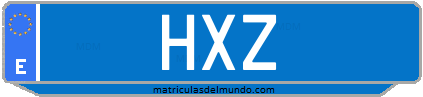 Matrícula de taxi HXZ