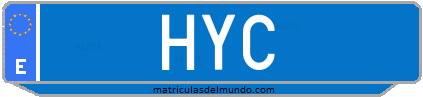 Matrícula de taxi HYC