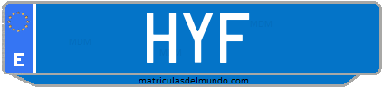 Matrícula de taxi HYF