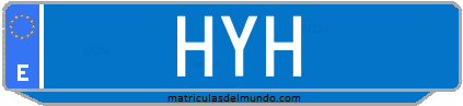 Matrícula de taxi HYH