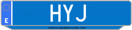 Matrícula de taxi HYJ