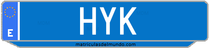 Matrícula de taxi HYK