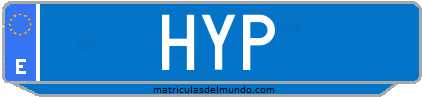 Matrícula de taxi HYP