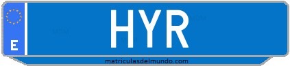 Matrícula de taxi HYR