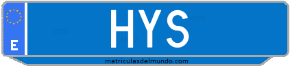 Matrícula de taxi HYS