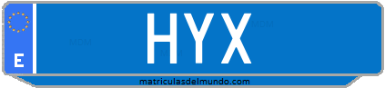Matrícula de taxi HYX