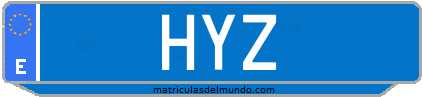 Matrícula de taxi HYZ