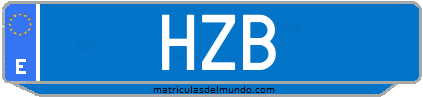 Matrícula de taxi HZB