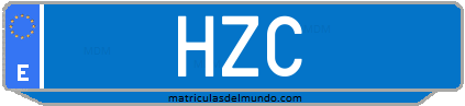 Matrícula de taxi HZC