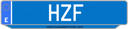 Matrícula de taxi HZF
