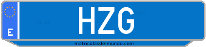 Matrícula de taxi HZG