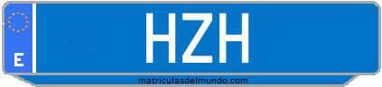 Matrícula de taxi HZH