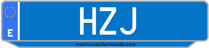 Matrícula de taxi HZJ