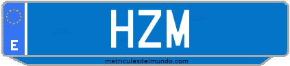 Matrícula de taxi HZM