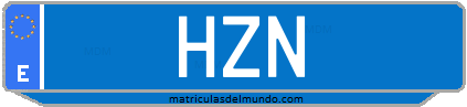 Matrícula de taxi HZN