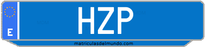 Matrícula de taxi HZP