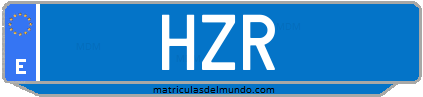 Matrícula de taxi HZR
